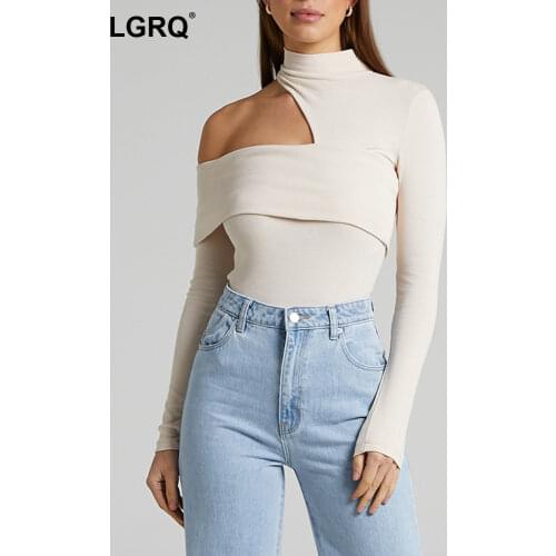 LGRQ Women's Knitted T-shirts