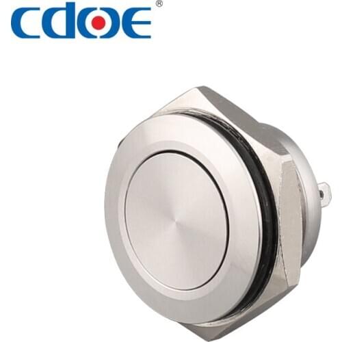 New type small travel 12mm Momentary ultra-short 12V led push button stainless steel without led mini push button switch