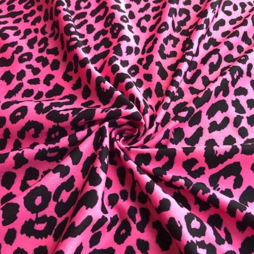 2019 new European and American style digital printing purple leopard print clothing handmade DIY fabric for dress shirt