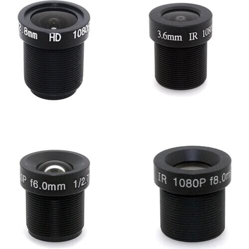 Single PCB Camera Lens CCTV Lens 1080P HD 1/3'' Focus 2.8/3.6/6/8mm M12 X 0.5mm for CMOS CCD Sensor