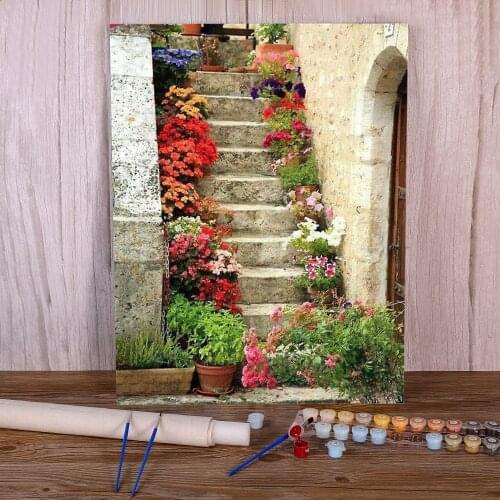 Landscape Scenery DIY Paint By Numbers Package Oil Paints 50*70 Painting On Canvas Home Decoration Crafts Adults Drawing