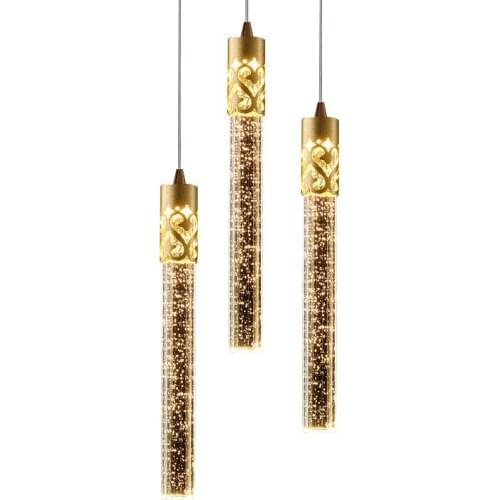 Pendant Lamp Crystal Luxury Bulbs Bar Diningroom Bedroom Livingroom Cafe Shop Bedside Pendant Light Simple Fashion Modern Home