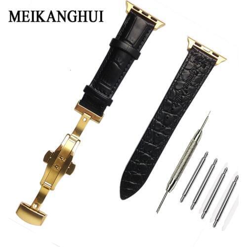 Genuine Leather Band For Apple Watch iWatch Series 1 2 3 Watch Band 42MM 38MM Strap Bracelet Made By First Layer Cattle Leather