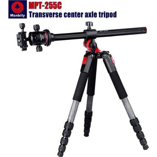 Manbily MPT-255 Camera Tripod Monopod with Multifunction 360 Degree Rotatable Center Column and Ball Head QR Plate