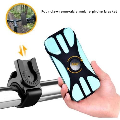 Silicone Bicycle Phone Holder Universal Motorcycle Bike Handlebar Stand Mount Bracket Mobile Phone Stand For IPhone Samsung