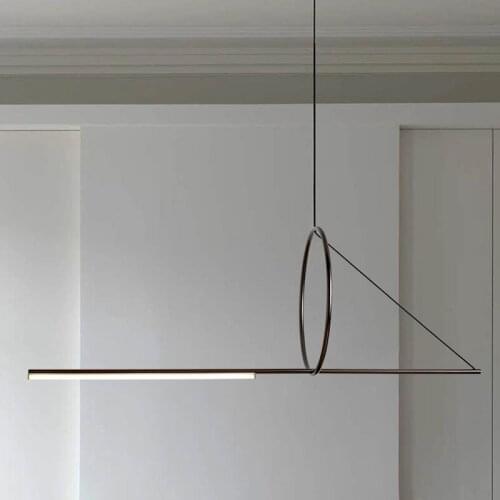 Nordic Geometric Line Kitchen Island Pendant Modern Light Living Room Deco Bedroom Lamp Bar Dining Room Furniture Light Fixture