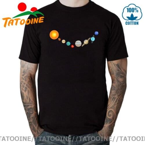 Tatooine Necklace Style Nine Planets Mens T-Shirt Universe Solar System Top Brand T Shirt men Planets Colour Vintage Tee Shirt
