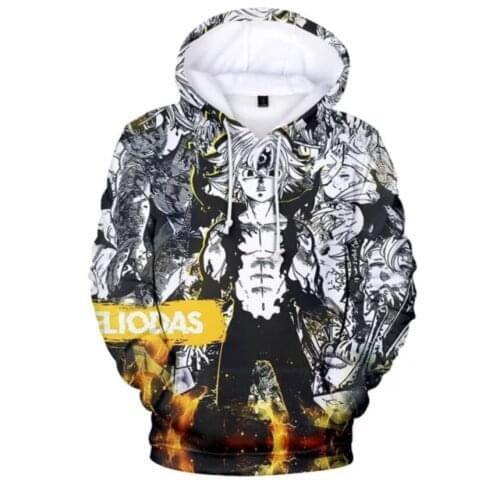 Anime Seven Deadly Sins 3D Hoodies hip hop sweatshirts men women fashion casual hoodie pullover harajuku long sleeve autumn coat