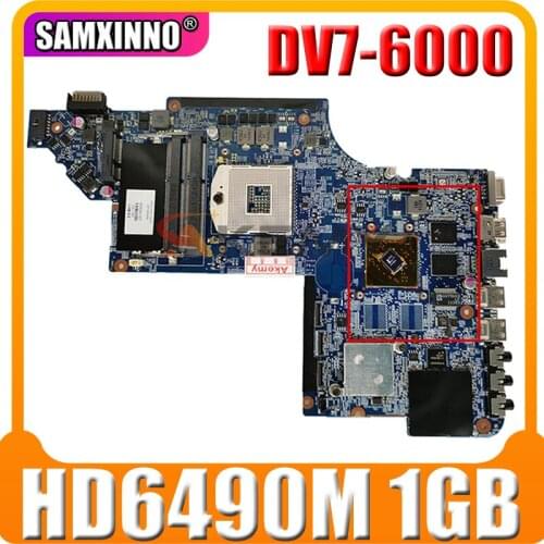 High quality For HP Pavilion DV7 DV7-6000 Laptop Motherboard 659093-001 HM65 DDR3 HD6490M 1GB GPU MB 100% Tested Fast Ship