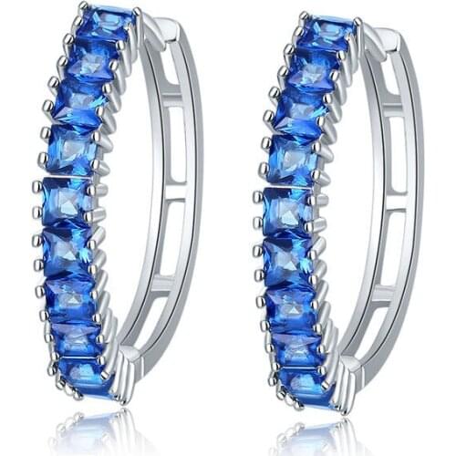 ZSLBS Fashion Huggies Earrings For Women Zirconia Crystal Simple Round Hoop Earring Jewelry Gift Pendientes Boucle Oreille Femme