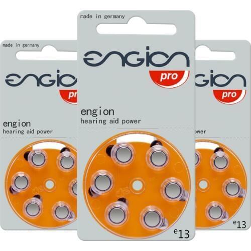 10 card (60cells) Zinc Air 1.4V 13/P13/PR48 Battery for BTE cofe Performance Hearing Aid Batteries ENGION made in Germany