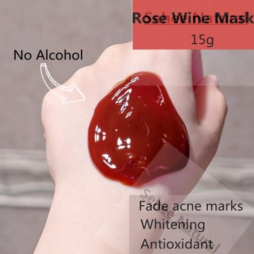 10pcs Rose Red Wine Mask Moisturizing Whitening Anti Oxidant Brightening Jelly Mask Gel 15g/pc