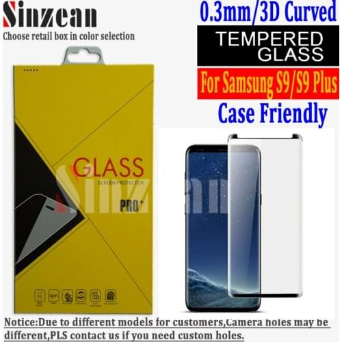100pcs 3D Curved Case friendly Tempered Glass Screen Protector For Samsung Galaxy S9/S9 Plus(full glue version avaible)