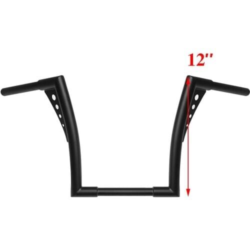 12" Inch Handlebar Rise Ape Hangers For Harley Sportster 883 1200 FLST FXST