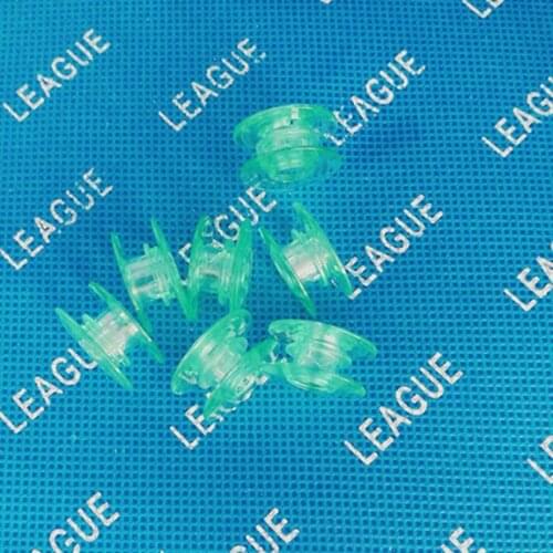 25pcs 30pcs 100pcs with box Green bobbins for Viking Husqvarna sewing machines Plastic 4131825-45/4125615-45 With Thread Hole