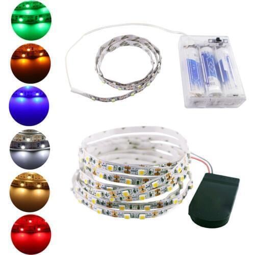 2835 Led Strip Light 5V Battery Powered Waterproof Flexible LED Ribbon 60LED/m 3528 Warm White Cold White Red Green Blue Yellow