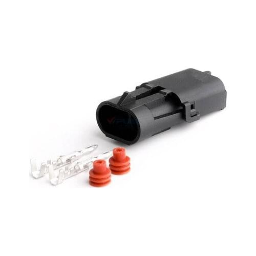400pcs/lot Weather Pack 2 Pin/Way Male Connector Plug Kit 20-18 For Delphi 12010973