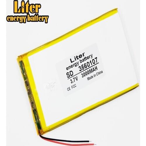 3.7V 3000mAh 3560107 Lithium Polymer Accumulator Li ion Rechargeable Battery For Mobile Power Bank DIY E-book