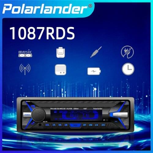 Car Radio 1Din Bluetooth Aux-In RDS+ 1 Din Detachable Panel Stereo Audio MP3 Player FM AM TF/USB 3.5 Inch 12V In-dash