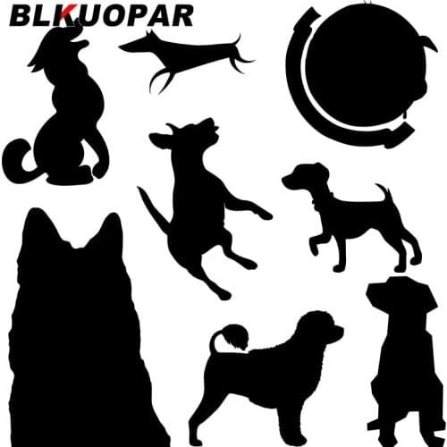 BLKUOPAR for Portuguese Water Dog Car Stickers Lovely Anime Decal Car Accessories Vinyl Waterproof Sunscreen Silhouette Graphics