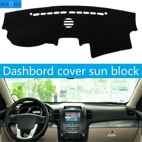 Car Dashboard Cover Mat Pad Anti-UV Sun Shade Instrument Protective Carpet Auto Styling Accessories For Kia Sorento 2009 - 2012