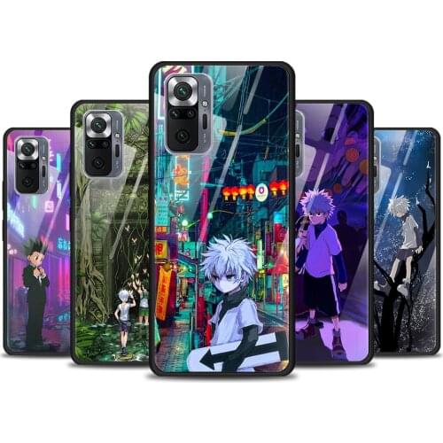 Anime Hunter X Hunters Tempered Glass Cover For Xiaomi Redmi Note 10 10S 9 9T 9S 8T 8 9A 9C 8A 7 Pro Max Phone Case