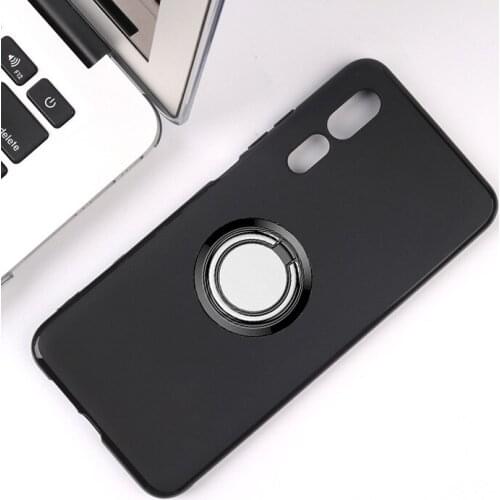 For ZTE Axon 10 Pro 10PRO Back Ring Holder Bracket Phone Case Cover Phone TPU Soft Silicone Cases for ZTE Axon10 Pro 5G 6.47"