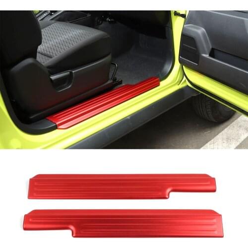 For Suzuki Jimny 2019+ Car Door Sill Plate Trim Cover Styling Interior Auto Molding Accessories