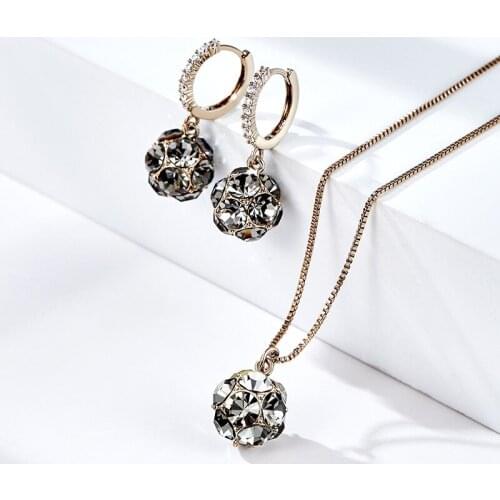 Baroque Synthetic Crystal Fashion Temperament Elegant Earrings Korean New Trend Simple Party Dating Ear Jewelry Female