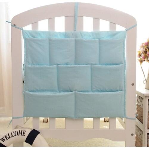 Cotton Baby bumper Baby Bedding set Hanging Bag Storage Newborn Crib Toy Diaper Organizer Pocket for Crib Nursing bag