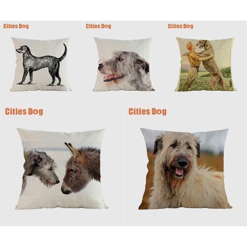 Irish Wolfhound dog pillow covers decorative cushion covers for sofa Pillows Animal dogs pillowcase cushions cover home decor