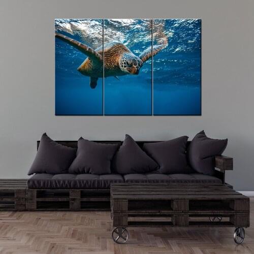 Cute Sea Turtle Wall Art Conch Shell Canvas Prints Animals Picture for Dining Room Wall Decor Artwork Bathroom Dropshipping