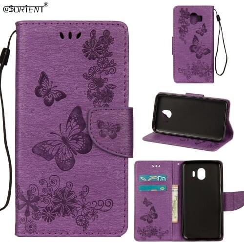 Leather Cover For Samsung Galaxy J4 2018 Flip Wallet Bumper Case SM-J400F/DS J400F SM-J400G/DS SM-J400M/DS Card Slot Phone Bag