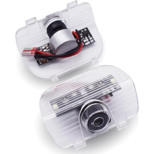 2pcs Logo Car Door Light LED Car Decor Welcome Light Shadow Projector Lamp For honda SPIRIOR Odyssey Elysion CR-Z Car Styling