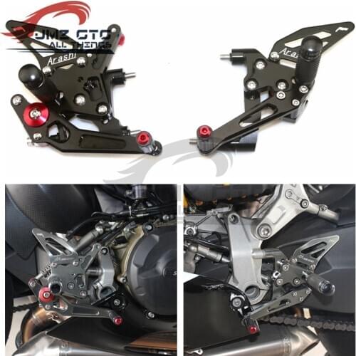 Motorcycle CNC Adjustable Rear Set Rearsets Footrest Foot Rest For DUCATI 1199 1199R 1199S 899 2012-2013-2014-2015-2016-2017