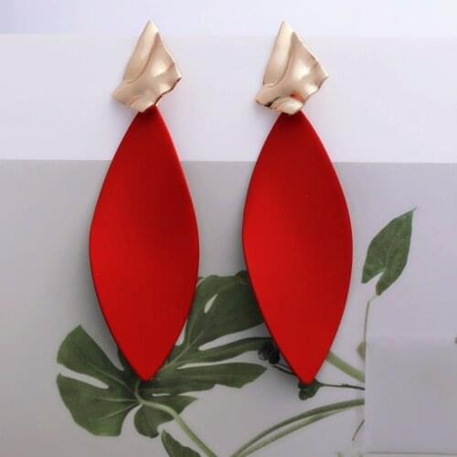 New fashion exaggerated Big Earrings for Women Geometric Leaf Earrings Golden women Jewelry Party Gift Wholesale