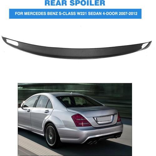 Carbon fiber Rear Trunk Spoiler Wing for Mercedes Benz S-Class W221 S350 S400 S450 S500 S550 S600 S63 AMG Sedan 4-Door 2007-2012