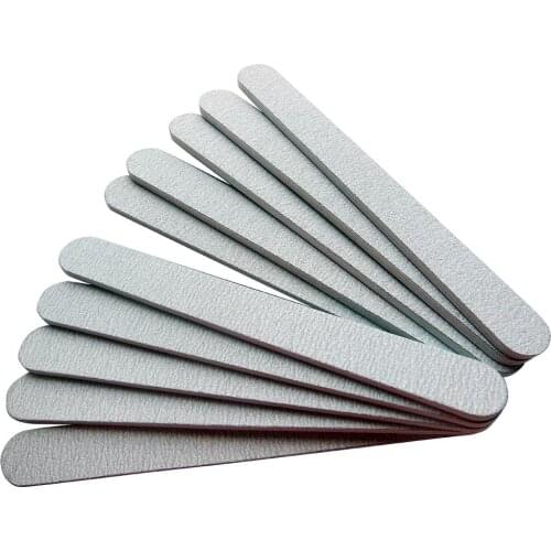 50pcs/lot 100/180 Zebra Nail File Buffer Buffing Manicure Set Gray nail file
