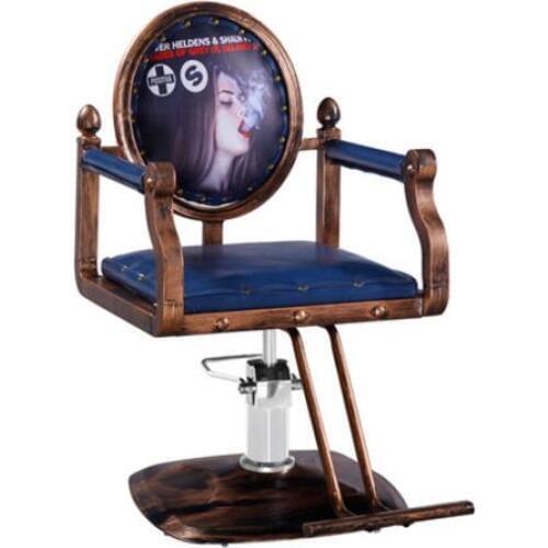 Retro Barbershop Chair Salon Dyeing Chair Clipper Hair Salon Hydraulic Chair Master Chair