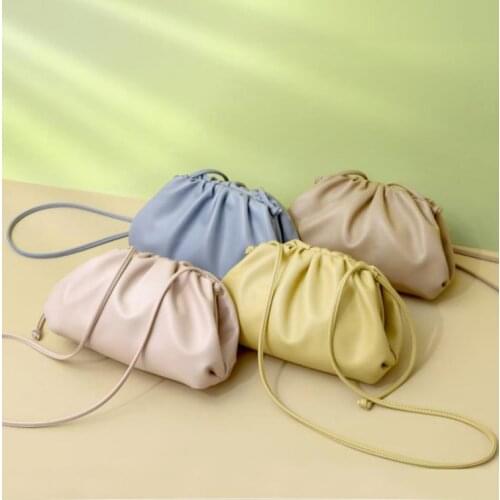 Cool2022 Cloud Bag Female French Niche Folds Dumpling Bag New Trendy Leather Soft Leather Shoulder Messenger Bag