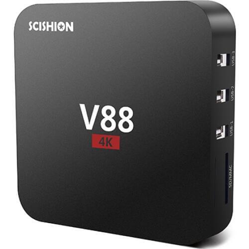 20pcs SCISHION V88 4K Android 7.1 Smart TV Box Rockchip 3229 1G/8G 4 USB 4K 2K WiFi Full Loaded Quad Core Media Player
