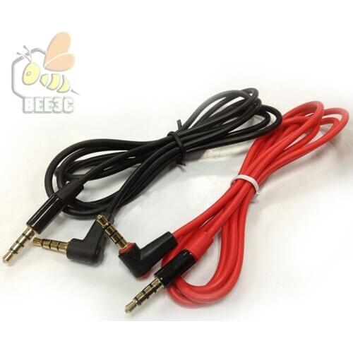 Good quality red black 3.5mm Male to Male Detox/Pro angle head Elbow Replacement Audio Extension B AUX Cable hot sales 1000pcs