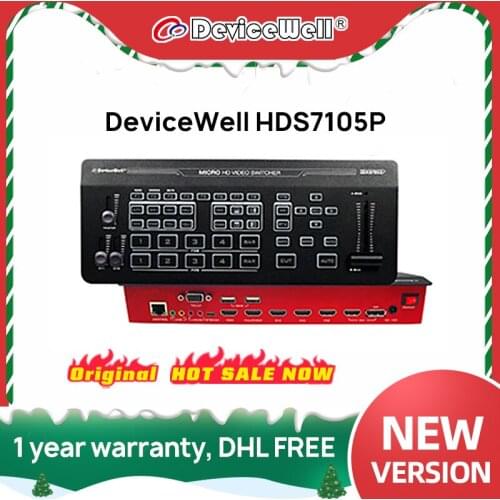 DeviceWell HDS7105P Video Switcher 5-CH Video Switcher 4*compatible 1*DP SWITCHER for Video Stream NEW Arrivel HDS7105P