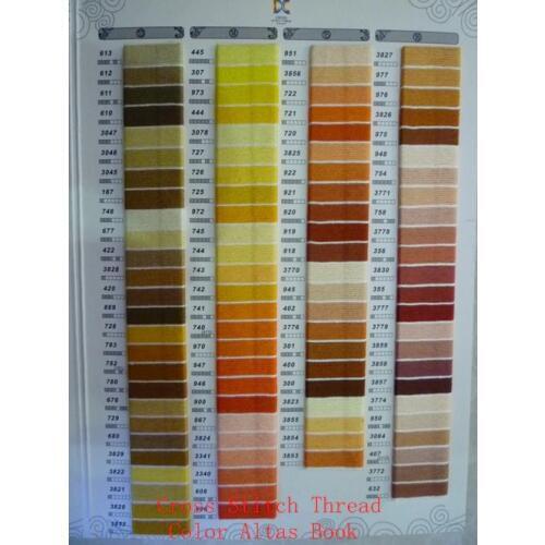 Embroidery High Qaulity Cross Stitch Yarn Floss Thread 447 Color Map Book---Thread not printed color In the book
