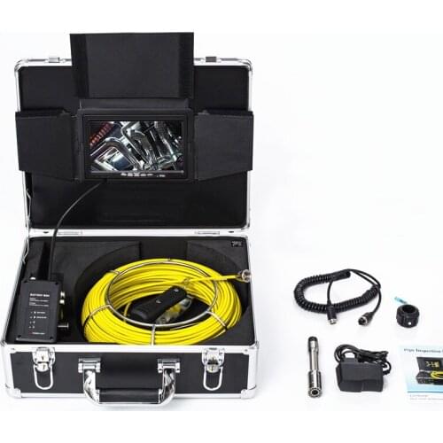 High Quality 23MM Camera Head 7" Color LCD 20M Fiberglass Cable Pipeline Inspection Camera System Used For Pipe Inspection