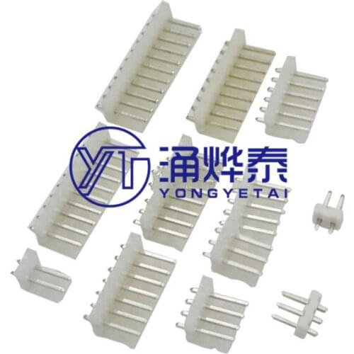 YYT 10PCS CH3.96-2P 3P 4P 5P 6P 7P 8P 9P 10P 11P 12P Transparent straight Pin bent Curved Pin terminal