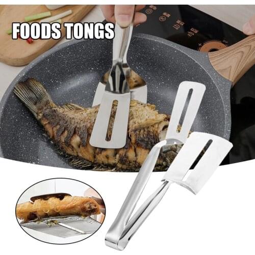 Stainless Steel Barbecue Clamp Steak Clamp Fish Gripper for Eggs BBQ Kitchen Supply GQ