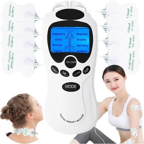 Health Care Tens Acupuncture Body Massager Digital Therapy Machine 8 Pad Pain Back Neck Foot Leg Slimming Muscle Relax Fat Burne