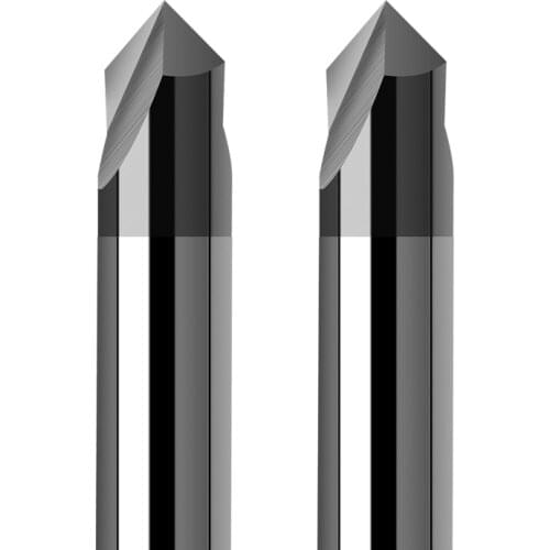 ZGT Free shipping Chamfering Milling Cutter 60 90 120 Degree Coated 3 Flute Chamfer End Mills Carbide 4mm 6mm 8mm 10mm Endmills