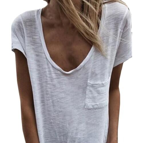 Women Shirt Tops Cotton Blend Solid Pocket Decoration Short Sleeve Casual Fashion Summer White Purple Khaki Gray Bluas Lady